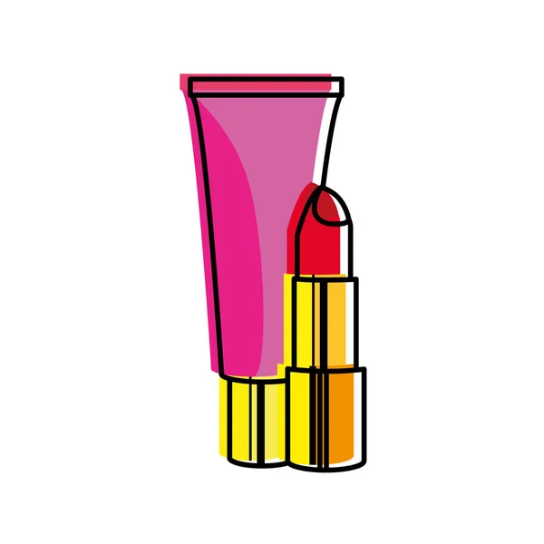 Lippenstift und Creme-Design — Stockvektor