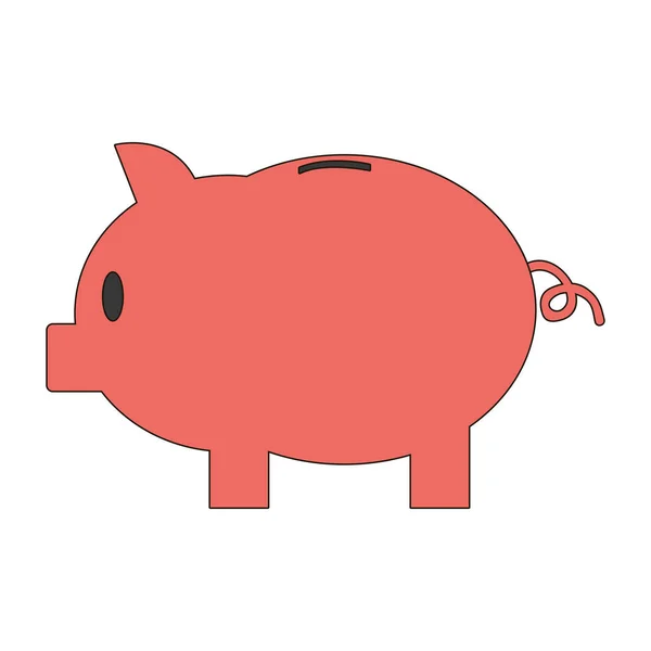 Geïsoleerde piggy ontwerp — Stockvector