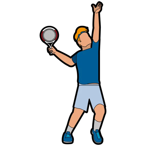 Conception de joueur de tennis — Image vectorielle