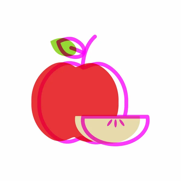 Izolované apple design — Stockový vektor