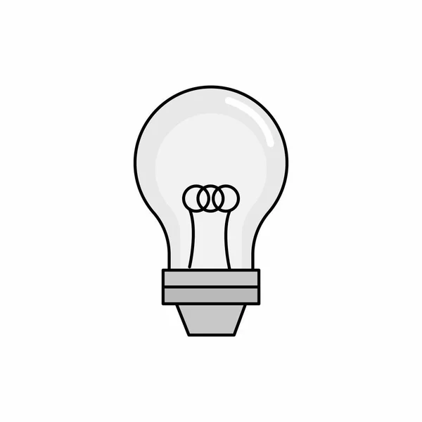 灯泡图标能量力量和技术主题隔离的设计向量例证 — 图库矢量图片