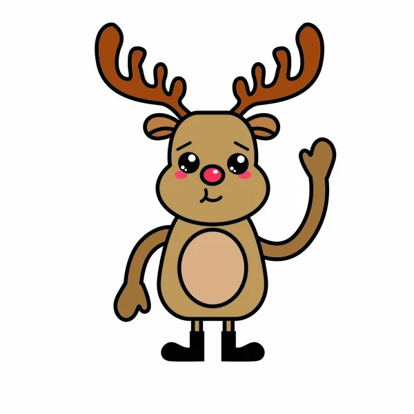 驯鹿图标的快乐圣诞和季节主题隔离的设计向量例证 — 图库矢量图片