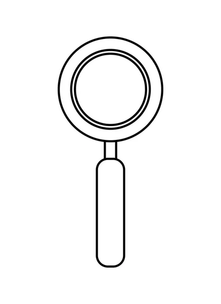 Lupe Tool Search Magnifying Glass Theme Isolated Design Vector Illustration — Stock Vector
