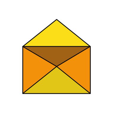 E-posta mektup ve mesaj Tema izole tasarım vektör çizim zarf