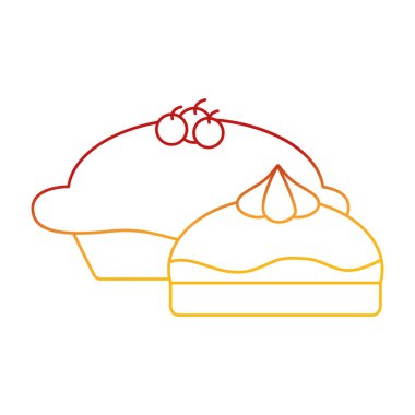 İzole pasta tasarım