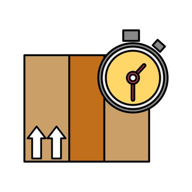 çizgi rengi teslim paketi hizmeti Chronometre nesne ile