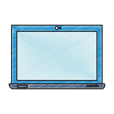 rendelenmiş elektronik ekran dizüstü bilgisayar teknolojisi simgesini