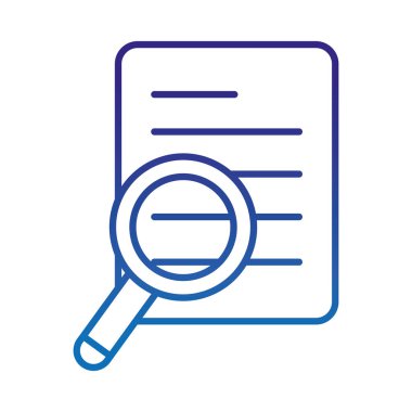 bozulmuş satır iş belge kağıt büyüteç ile