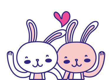 tam renkli güzellik tavşan kaç kalp ile birlikte