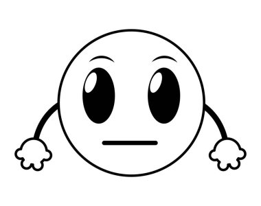 Emoji yüz ifadesi silah ile bilmeden çizgi