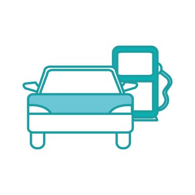 Duo renk araç benzin istasyonu yakıt nakliyesi