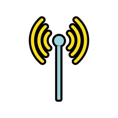 WiFi internet teknoloji ve iletişim Tema izole tasarım vektör çizim