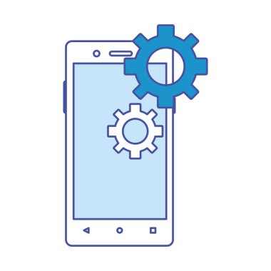 Smartphone aygıt becerikli alet ve teknoloji Tema izole tasarım vektör çizim