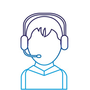 Çağrı Merkezi ve teknik servis Tema izole tasarım vektör çizim