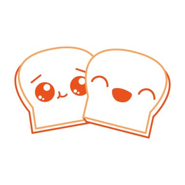 Ekmek, unlu gıda mutfak ve salonu Tema izole tasarım vektör çizim