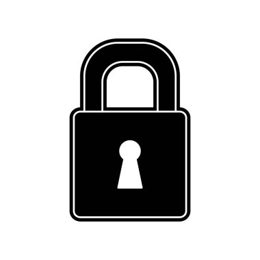 Asma kilit güvenlik sistemi ve uyarı Tema izole tasarım vektör çizim