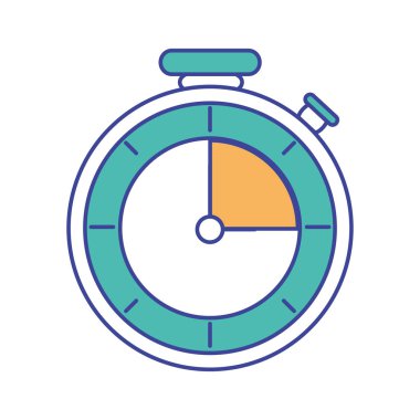 Chronometre aracı zaman ve enstrüman Tema izole tasarım vektör çizim