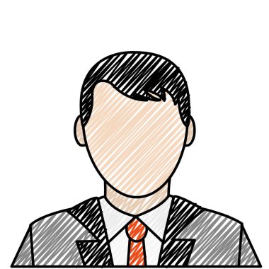 Avatar şık erkek gömleği ve meçhul doodle