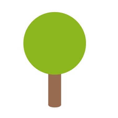 İzole ağacı tasarım