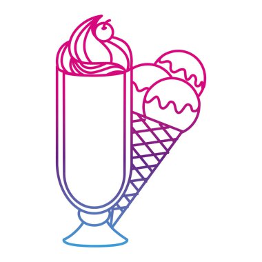 İzole milkshake tasarım