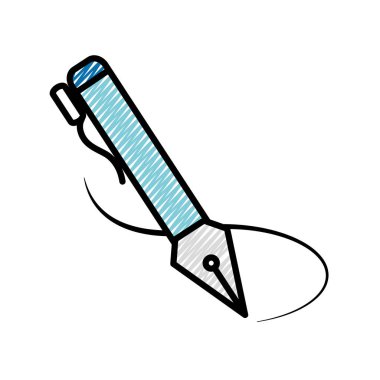 yazmak için rendelenmiş metal iş tüy kalem