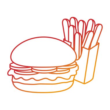 İzole hamburger tasarım