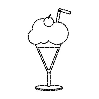 Dondurma ve tatlı tatlı gıda Tema izole tasarım vektör çizim