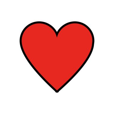 Kalp, aşk tutku ve romantik Tema izole tasarım vektör çizim