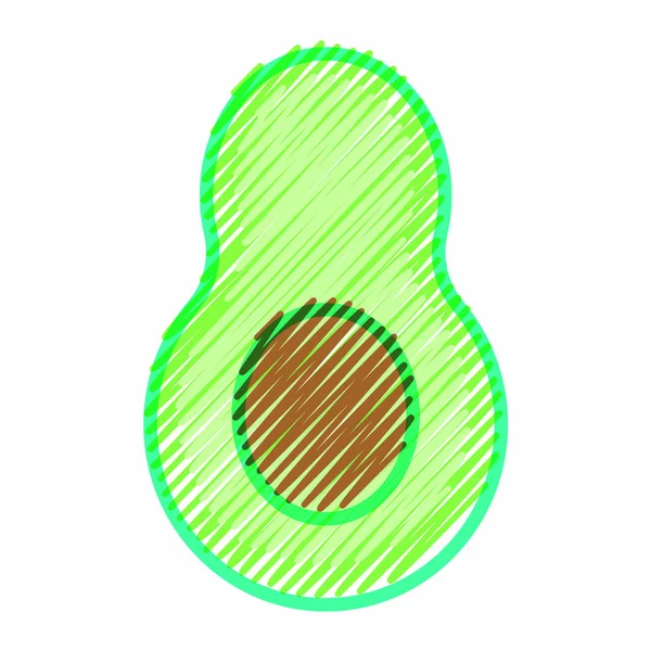 Изолированный дизайн авокадо — стоковый вектор