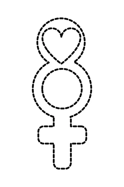 Плямистої форми жінки знак з прикрасою серця і кола — стоковий вектор