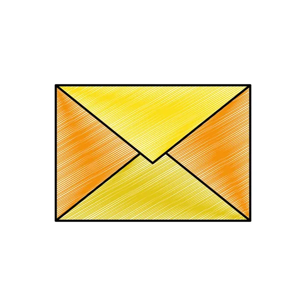 Enveloppe Courriel Thème Message Conception Isolée Illustration Vectorielle — Image vectorielle