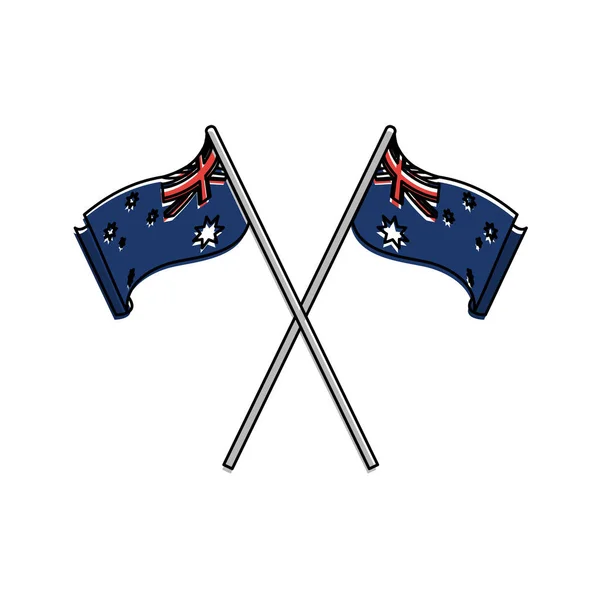 Diseño de bandera australiana — Vector de stock