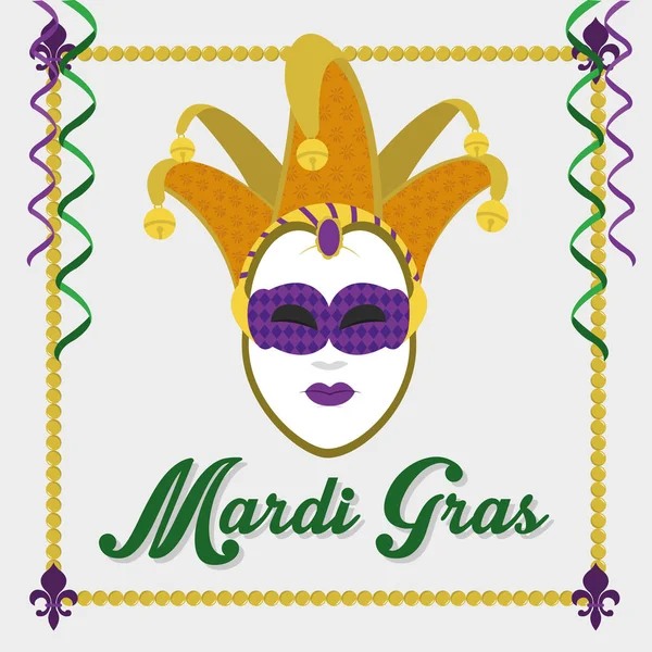 Mardi Gras design de carnaval —  Vetores de Stock