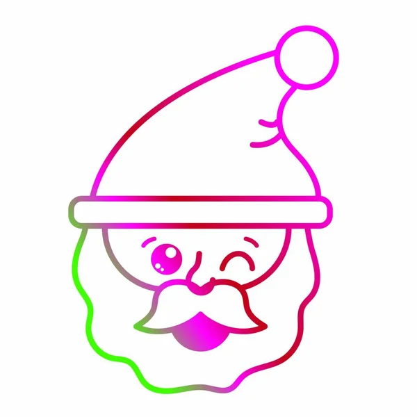 Desenhos Animados Papai Noel Feliz Natal Tema Estação Design Isolado —  Vetores de Stock
