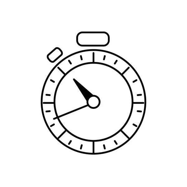 Line chronometer timer object to measure clock — Stock Vector