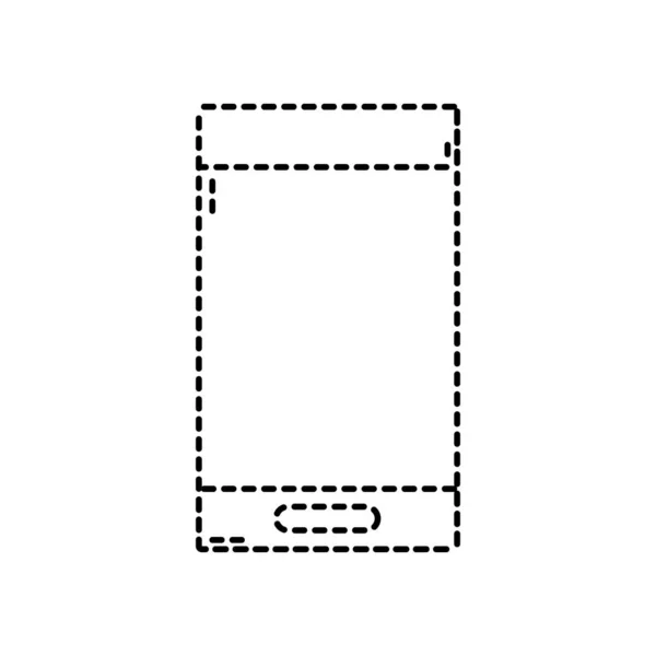 Forme pointillée technologie de communication smartphone pour appeler et parler — Image vectorielle
