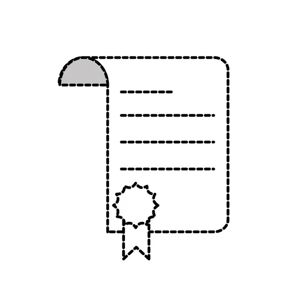 メダル記号で点線の形状紙ビジネス文書 — ストックベクタ
