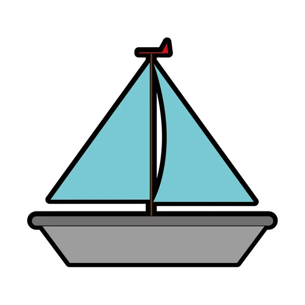 Isolato design barca a vela — Vettoriale Stock