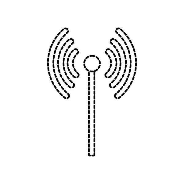 Wifi Internet Technologia Komunikacja Białym Tle Projektowanie Motywów Ilustracja Wektorowa — Wektor stockowy