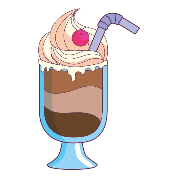 Conception de milkshake isolé — Image vectorielle