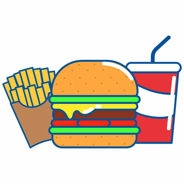 Diseño de hamburguesa aislada — Archivo Imágenes Vectoriales