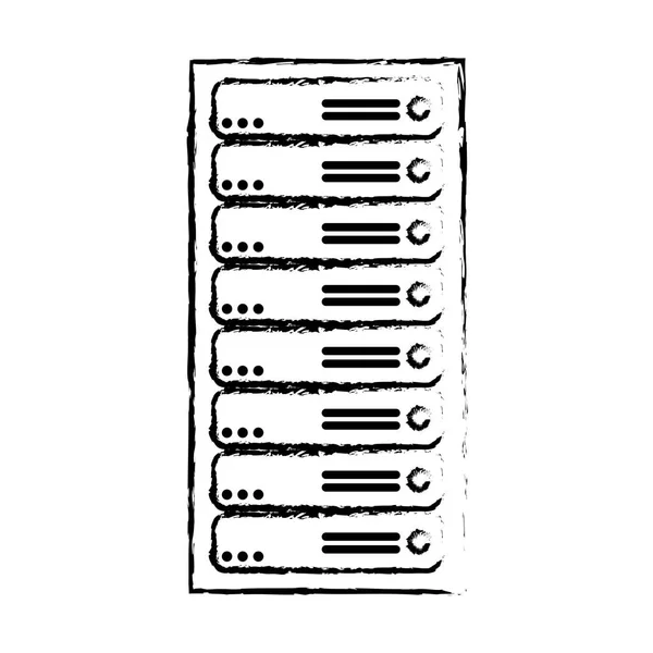 Web Hosting Data Center Tema Base Design Isolado Ilustração Vetorial — Vetor de Stock