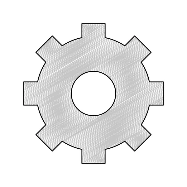 Projeto isolado da engrenagem — Vetor de Stock