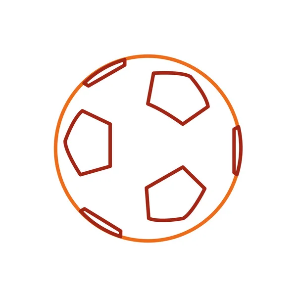 Fotboll Boll Sport Konkurrens Och Spelet Tema Isolerade Design Vektorillustration — Stock vektor