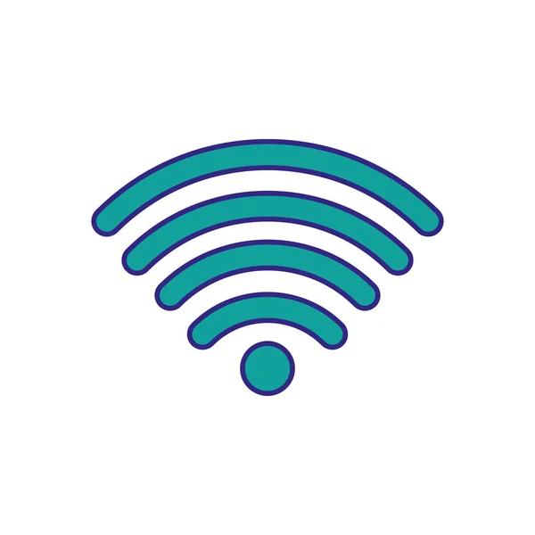Wifi Der Internet Technologie Und Kommunikation Thema Isolierte Design Vektor — Stockvektor