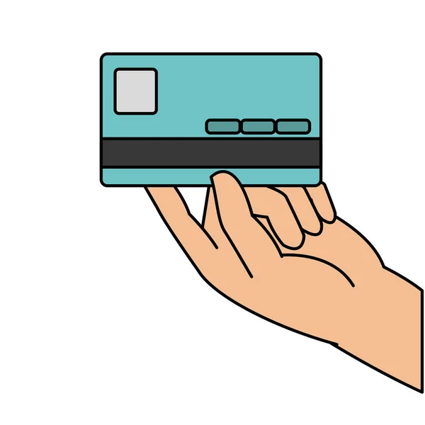 Diseño de tarjeta de crédito aislada — Vector de stock