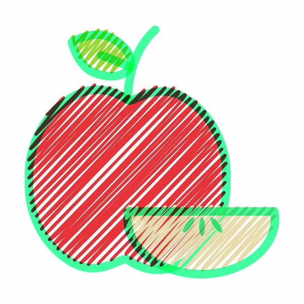 Diseño de manzana aislada — Vector de stock