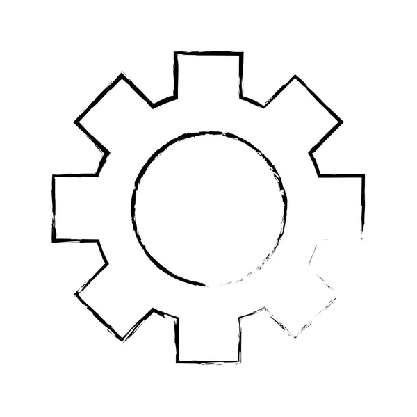 Isolierte Getriebekonstruktion — Stockvektor