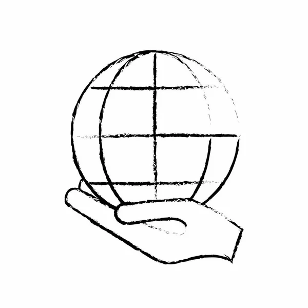 Дизайн изолированной глобальной сферы — стоковый вектор