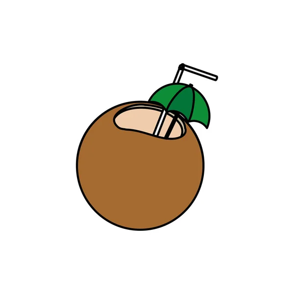 Coctel de coco diseño — Archivo Imágenes Vectoriales